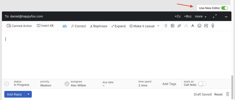 Reply Editor